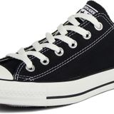 Converse Uniseks-Yetişkin Chuck Taylor All Star Düşük Üst (Uluslararası Versiyon) Spor Ayakkabı, 19 EU, Siyah Tek Renkli, 13 Women/11 Men