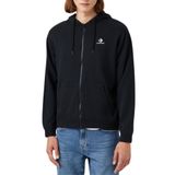 Converse Unisex Siyah Fermuarlı Hoodie