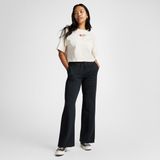 Converse Wide-Leg French Terry Kadın Siyah Eşofman Altı - 2XL - 001-Siyah
