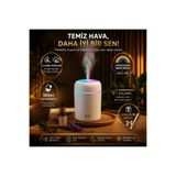 Convoy Şarjlı Hava Nemlendirici 300ML Şarjlı Buhar Makinesi | Gece Lambası | RGB Renk Modu