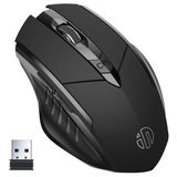 Coofbe 2.4g Şarj Edilebilir 700 Mah Bataryalı 4dpı 2.4g Kablosuz Mouse Windows Ios Mac Uyumlu Mouse - Siyah