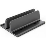 Coofbe 3 Bölmeli Metal Genişlik Ayarlamalı Masaüstü Dikey Macbook Laptop Notebook Standı Telefon Tablet Standı - Ahşap - Bej - Siyah
