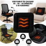 Coofbe 3 Kademeli 35°-45°-65° Isıtmalı Koltuk Minderi Ofis Koltuk Araç Koltuk Isıtıcı Minderi 42×42cm