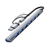Coofbe 7İn1 Usb Ve Type-C Girişli Usb Çoğaltıcı 7İn1 Usb 3.0 Çoğaltıcı Type-C To Usb Çevirici Akım Korumalı
