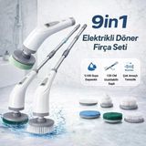 Coofbe Göstergeli 2000Mah Şarjlı Değiştirilebilir 9IN1 9 Başlıklı Temizlik Fırçası Şarjlı Temizlik Fırçası