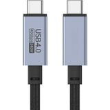 Coofbe Jasoz 2mt E-Marker Çip Thunderbolt Usb4.0 Pd 240W Şarj Kablosu 8k 60hZ Görüntü Aktarım 40GBPS - Gri