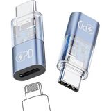 Coofbe Koruma Çipli 30W Lightning To Type-C Dönüştürücü Iphone To Type-C Hızlı Çevirici Şarj Adaptörü - Gri