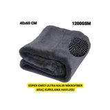 coofbe Profesyonel 40x60cm 1200gsm Ultra Kalın Mikrofiber Araç Kurulama Havlusu Oto Yıkama Bezi Kuru