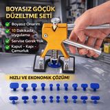 Coofbe Profesyonel Boyasız Göçük Düzeltme Seti 20 Parça Kaporta Çektirme Göçük Düzeltici Kaput Kapı Çamurluk Göçük Onar