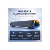 coofbe RGB Işıklı Vers.5.3 Bluetooth Masaüstü Hoparlör TV Bilgisayar Soundbar Ses Sistemi Speaker Ho