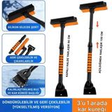 Coofbe Teleskopic Profesyonel 2İn1 Araç Kar Fırçası Oto Ön Cam Buz Kazıyıcı Araç Kar Fırçası Ve Buz Kazıyıcı