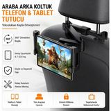 Coofbe Teleskopic Uzayabilen Araç Arka Koltuk Tablet Tutucu Araç Tablet Standı Araç Telefon Tutucu - siyah
