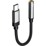 Coofbe Type-C To 3.5mm Aux Dönüştürücü Type-C To 3.5mm Kulaklık Dönüştürücü Ses Dönüştürücü Kablo - Gri