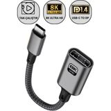 Coofbe Type C To Displayport Adaptör Dönüştürücü Çevirici 8k UHD 60Hz Type C To Dp Dönüştürücü - Gri