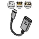 Coofbe Type C To Displayport Adaptör Dönüştürücü Çevirici 8K Uhd 60Hz Type C To Dp Dönüştürücü