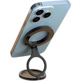 Coofbe Ultra Güçlü Manyetik Açı Yükseklik Ayarlı Masaüstü Telefon Standı Telefon Arkası Yüzük Tutucu - Siyah