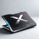 Coofbe Yükseklik Ayarlı LED Işıklı Turbo 6 Fanlı Notebook Laptop Soğutucu Notebook Laptop Standı - Siyah