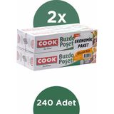 Cook Buzdolabı Poşeti 3+1 Küçük Boy 20 x 30 cm Ekonomik 2'li Paket