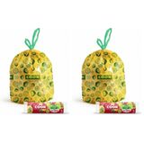 Cook Büzgülü Kokulu Çöp Torbası, Orta Boy (Limon) 55 x 60 cm (15 Adet/Rulo) (2 paketi)