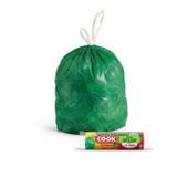 Cook Eko Büzgülü Çöp Torbası, Orta Boy, 55 x 57 cm, 30 Yaprak, Çam Kokulu, Yeşil