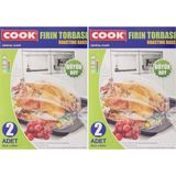 Cook Fırın Torbası, Büyük Boy 45 cm x 50 cm (2 Adet/Kutu içi) 2li paket