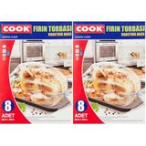 Cook Fırın Torbası Standart Boy 25 x 38 cm (8 Adet/Kutu içi) 2li paket