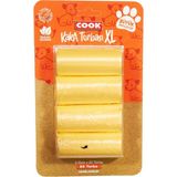 Cook Kaka Torbası, Büyük Boy, 4 Rulo x 30 Torba, 120 Adet, Kavun Kokulu, Turuncu - Ahşap - Bej