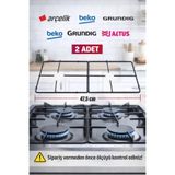 COOK-LAB 2 Adet Beko-Arçelik-Altus-Grundig Uyumlu Üst Ocak Gözü Izgara Grubu 47,5 X 23,2 Cm