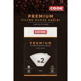 Cook Premium Filtre Kahve Kağıdı Ebat 2 1 Paket %100 Geri Dönüştürülebilir Lezzet Koruma