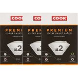 COOK Premium Filtre Kahve Kağıdı - Ebat 2 (3 Paket 240 Adet)