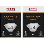 COOK Premium Filtre Kahve Kağıdı - Ebat 4, 80 adet (2 paketi)