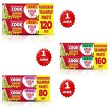 Cook x 3 Adet Ekonomik Küçük-Orta-Büyük Boy Buzdolabı Poşeti - Natürel - Beyaz