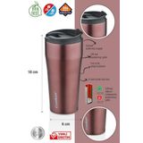 Cooker 0,40 Ml Çift Kat Paslanmaz Çelik Termos (Çay Kahve Piknik Kamp Outdoor Ofis Otel Kafe Okul)-Bordo