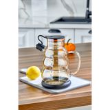 Cooker 1.1 Litre Borosilikat Cam Yağlık ve Sirkelik Zeytinyağ Şişesi Siyah CKR4534