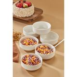 Cooker 12 cm Embos Porselen Kase,sunumluk,çerezlik,drajelik,kahvaltılık - 6 Adet
