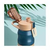 Cooker 1393-2 Paslanmaz Çelik Sızdırmaz Çift Katmanlı Yalıtımlı Çay Kahve Termosu Lacivert 350 ml - 230 ml