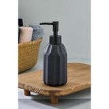 Cooker 180 ml Seramik Sıvı Sabunluk – Modern Tasarımlı Pompalı Banyo ve Mutfak Sabunluk - Siyah