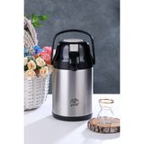 Cooker 2.5 Litre Çift Kat Paslanmaz Çelik Termos(Ev, Iş Yeri, Restoran, Otel, Piknik ve Organizasyonlar) - Siyah - 2,5 lt