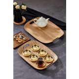 Cooker 2'Li Lüx 44x50 Ahşap Tepsi Seti