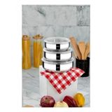 Cooker 3 Lü Saklama Kabı Çelik 16-18-20 Cm Ckr3143