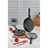 Cooker 3 Parça Granit Döküm Tava Seti 20–24–28 Cm Ckr3899
