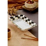 Cooker 35 cm Porselen Dikdörtgen Sunumluk Dekoratif Kase CKR3837 - 0 - 19 L