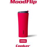 Cooker 400 ml 304 Paslanmaz Çelik Çift Kat Kırmızı Termos