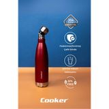 Cooker 500 Ml Paslanmaz Çelik Çift Kat Termos ( Çay Kahve Piknik Kamp Outdoor Ofis Otel Kafe Okul ) Kırmızı