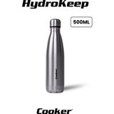 Cooker 500 ml Paslanmaz Çelik Termos – Çift Kat Yalıtım, 6 Saat Sıcak & 12 Saat Soğuk Tutma - Gümüş