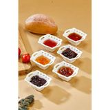 Cooker 6'li Beyaz Mini Porselen Reçellik Sosluk Seti, 7.9x6.5 cm - Genel