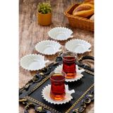 Cooker 6'Lı Beyaz Porselen Çay Tabağı 11.3x11.5 Cm