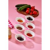Cooker 6'Lı Beyaz Porselen Reçellik Seti 8.3x7.7 Cm