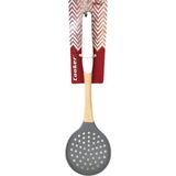 Cooker Bambu Saplı Silikon Kevgir Boy34 cm Gri Renk CKR2319
