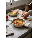 Cooker Cliff 18 Cm Seramik Kaplama Sahan Krem Ckr4642